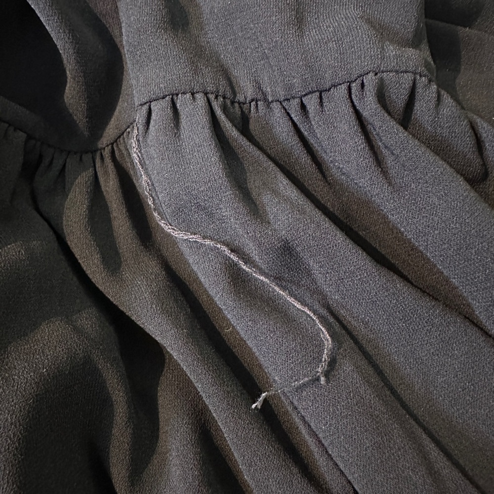 Böhme‎ Navy Wrap Dress Size Large Pockets  Midi Belted Classic Chic Style - Picture 12 of 12